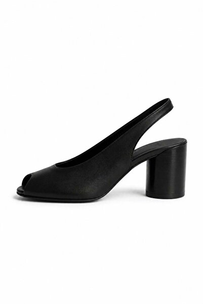 5in1Canpolat Black Open Toe Sandals 25485