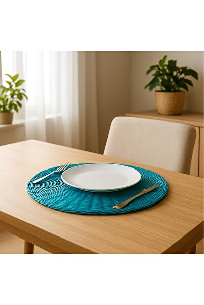 Mylamp Passion Flower Green Rattan Wall Decoration & Plate 35 cm