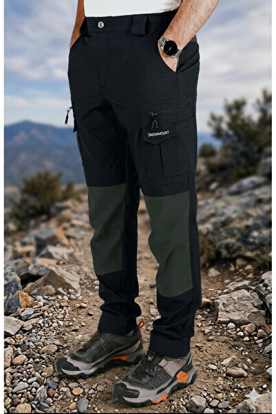 SNOWMOUNT YENİ MODEL! Erkek Outdoor Likralı Su İtici Taktik Kargo Cep Tarz Me...