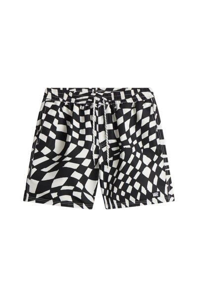 Vans 000SQDY281-R Primary Iı Elastic Printed Boardshort Erkek Mayo Siyah