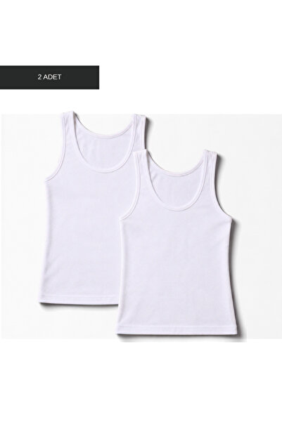 ROCMAY 2-Piece Women's Modal Strap Basic Undershirt White - 1002