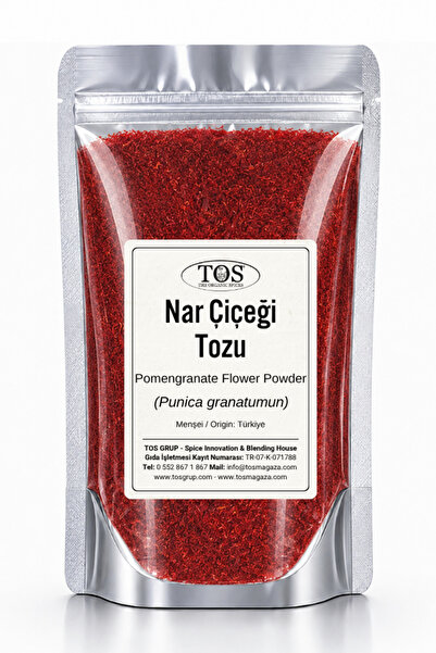 TOS The Organic Spices Nar Çiçeği Tozu 100 gr (1. KALİTE) Punica Granatumun /...