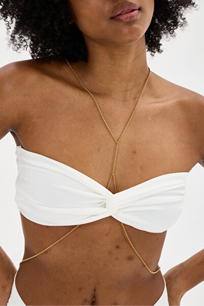 JİMNY JEWELRY Curva Çelik Vücut Zinciri Kolyesi