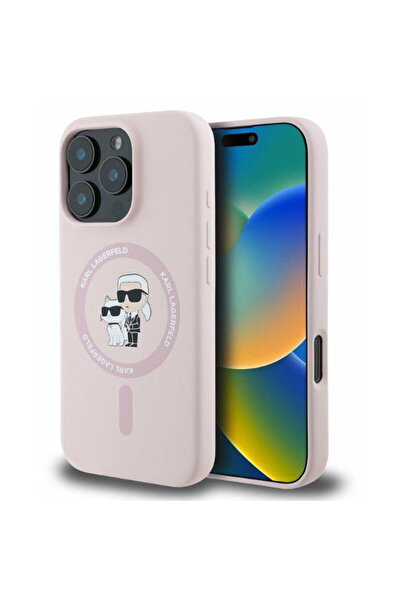 Karl Lagerfeld Case for iPhone 16 Pro Max - Silicone KC Body Ring MagSafe (KL...