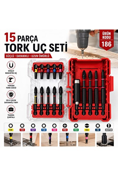 Keyfi Sepet Manyetik Profesyonel Bits Uç Seti 13 Parça Tornavida Uç Takımı PH...
