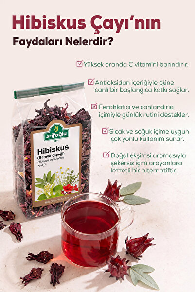 Arifoğlu Hibiskus, Nar Çiçeği, Bamya Çiçeği, Mekke Gülü 110 gr.