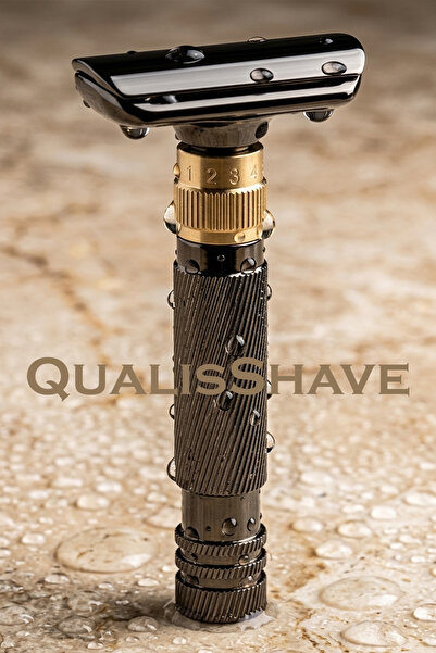 Qualis Q5 Full Metal Klasik Manuel Tıraş Makinesi + 5 Adet Platinum Yaprak Jilet