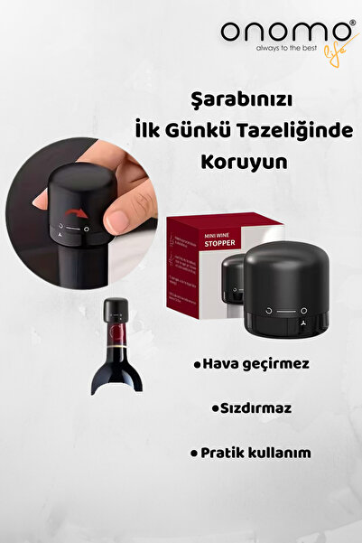 Onomo Life Vakumlu Sızdırmaz Şarap Şişesi Tıpası