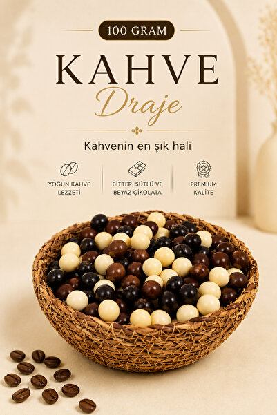 ÜLKÜ KURUYEMİŞ (100 GR) Kahve Draje Hediyelik Tatlı Atıştırmalık - 1. Sınıf P...