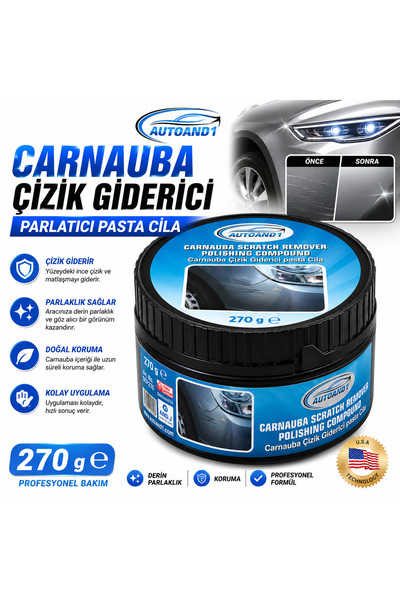 AUTOAND1 Carnauba Çizik Giderici Pasta Cila 270 GR Parlaklık ve Koruma Sağlay...
