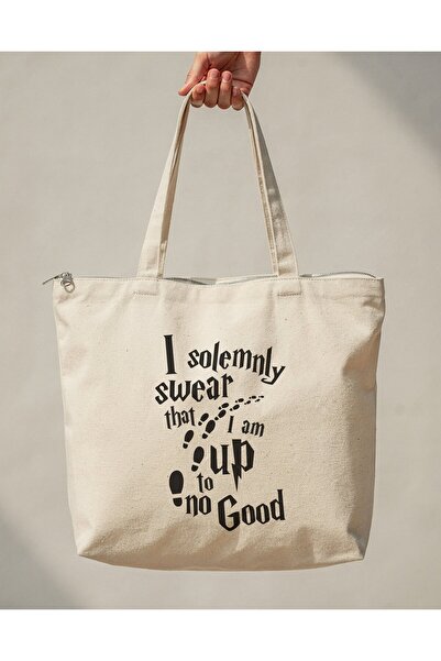 buzagi tasarım ürünleri Harry Potter Zippered Lined Gusseted Canvas Bag 35 X ...
