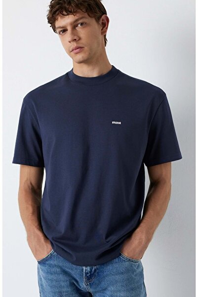 Mavi M0612216 Printed T-Shirt Men's T-Shirt Dark Blue