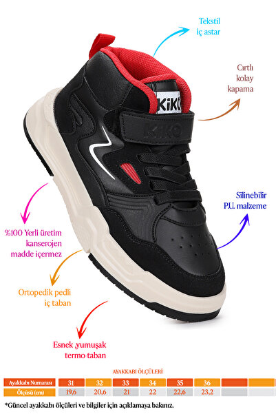Kiko Kids Hayka-3 Cırtlı Erkek Çocuk Spor Ayakkabı