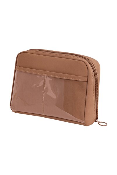Choice1 Brown 12-Layer Large Capacity Pen Bag 90 Degree Large Opening Student...