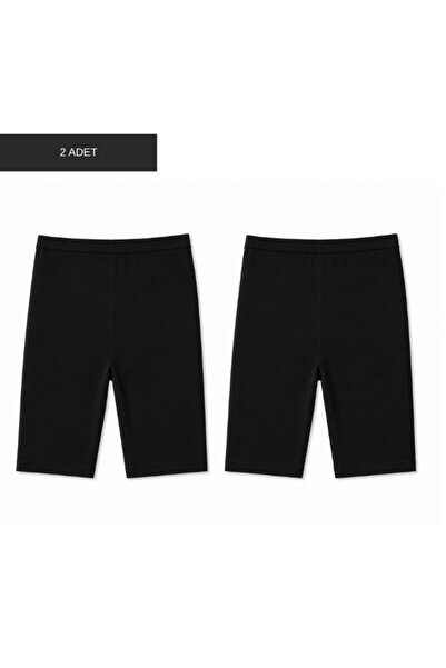 ROCMAY 2-Pack Women's Black Modal Shorts Leggings Comfortable Stretchy Sports...