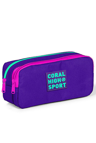 Coral High Спортна лилава чанта за молив с две отделения 22276