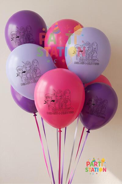 Parti Station K-Pop Balloons K-Pop Themed Balloons 10 Pieces Printed Birthday...