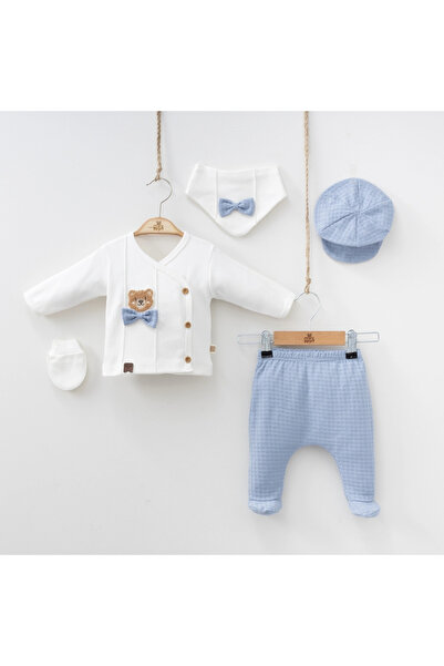 Miniycool 7053 Mnz Marka Cute Bear Yeni Doğan Hastane Çıkışı Erkek 5'li Set