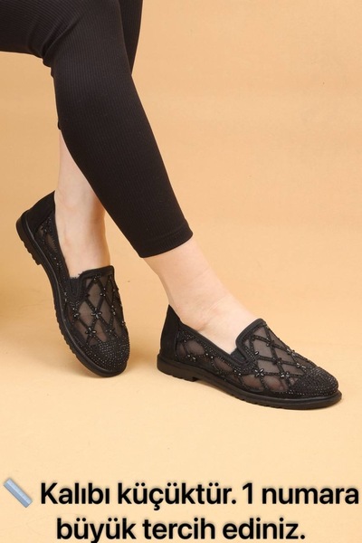 Nilsa Shoes Дамски черни летни ортопедични маратонки за ходене с цветни камъни