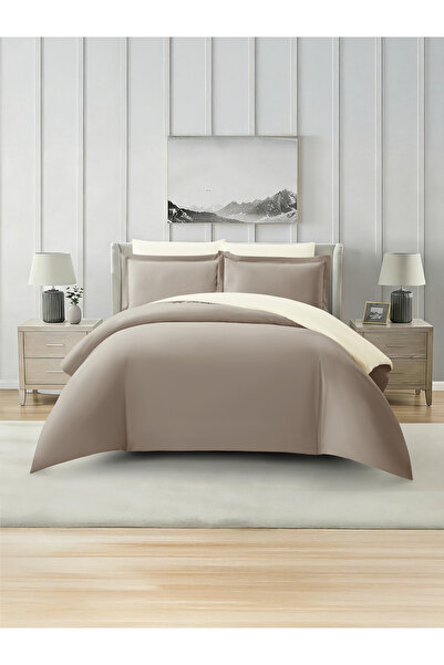 Donetella Solid Duvet Cover Set 6-Pcs, King Size 220×240 cm Bed, Brushed Micr...