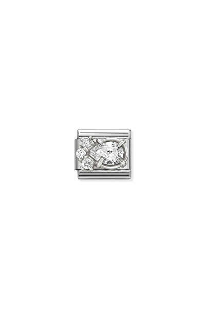 NOMİNATİON Composable CL steel, CZ and 925 sterling silver WHITE Drop Standart
