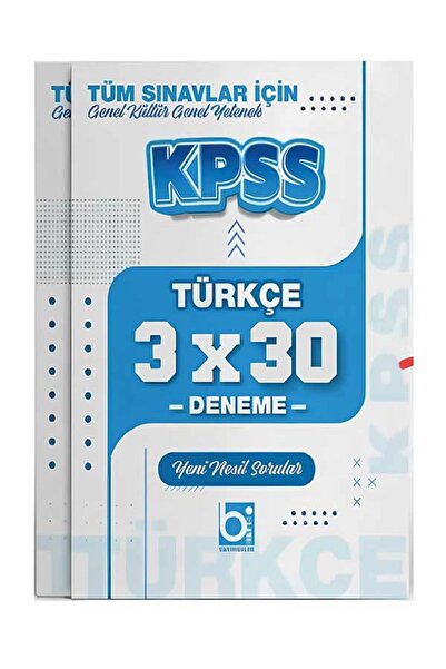 Bi bigelio 2026 KPSS Tüm Sınavlar İçin Türkçe 3 x 30 Deneme Sınavı Bigelio Ya...