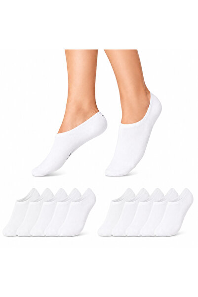 Lvari Unisex 10 Pairs Cotton Invisible Seamless Sneaker Socks White - Sneaker...