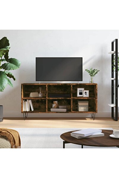 Concept Comodă TV, stejar fumuriu, 103,5x30x50 cm, lemn compozit