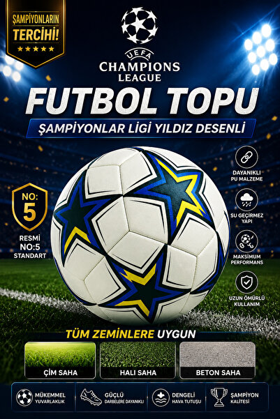 ANI OFİS KIRTASİYE A K Futbol Topu Dikişli Şampiyonlar Ligi Futbol Topu Halı ...