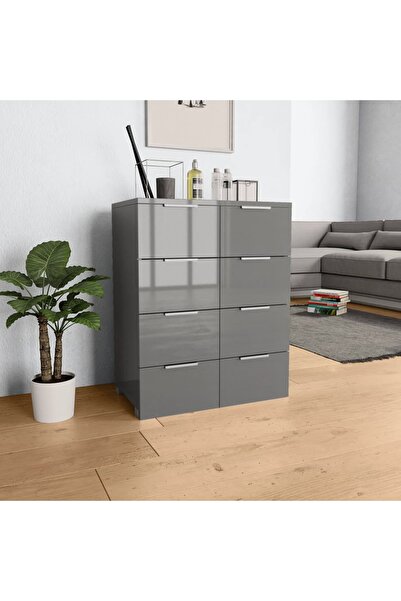 Concept Servantă, gri extralucios, 60x35x80 cm, PAL