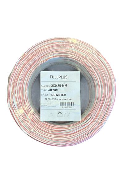 FULLPLUS 100 METRE - 2X0,75MM KORDON KABLO CCA - 100 MT