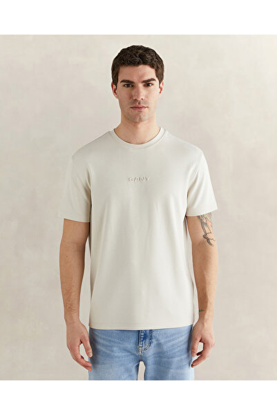Gant Erkek Bej Kısa Kollu T-Shirt