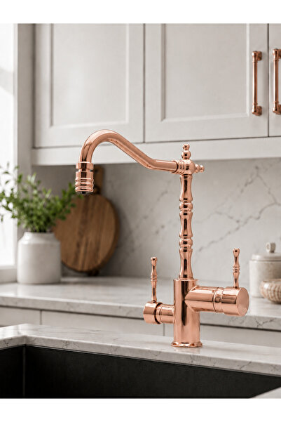 DUREVO Su Aritmali Rustic Vintage Kitchen Faucet Zen Design - Swivel Head Fea...