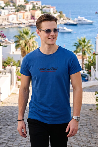 Buratti Cotton Slim Fit Crew Neck Letter Printed t Shirt Men t Shirt 541Enjoy