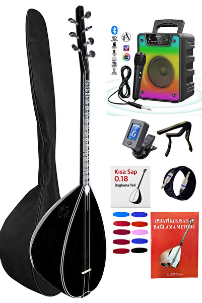 Bağlama Sazlar 34 Jak Girişli Amfili Kısa Sap Siyah İnci Maun Gövde Kaliteli ...