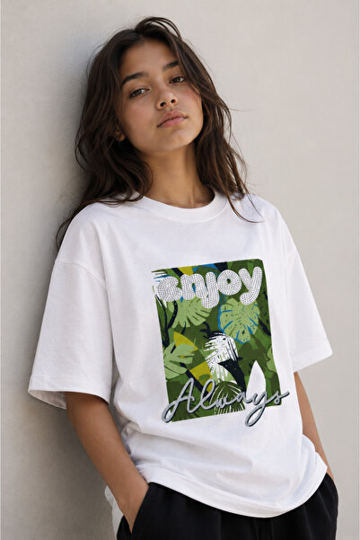Victor and Jane Girls’ Oversized Graphic T-Shirt – “Amalfi Coast” Front & Bac...