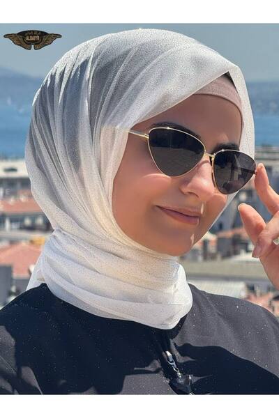 ALDAIYR Silvery Chiffon Shawl