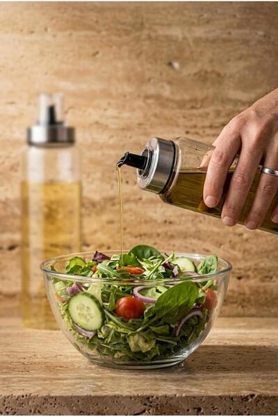 Bambum Damla Double Drip-Proof Glass Oil and Vinegar Bowl