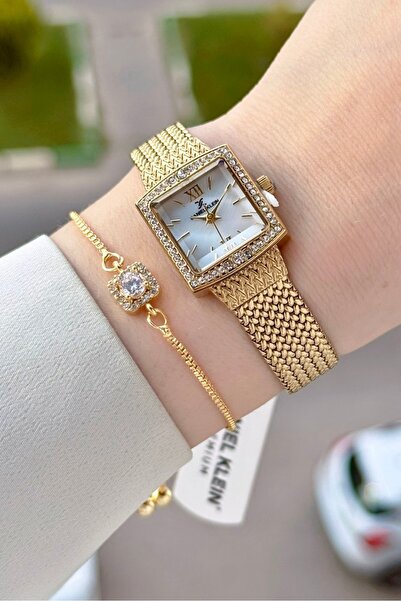 Daniel Klein Gold Color Gift Packaged 20.5 mm Women's Wristwatch