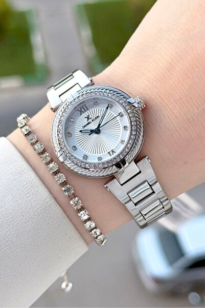 Daniel Klein Gümüş Renk Hediye Paketli 32 Mm Kadın Kol Saati ve Bileklik