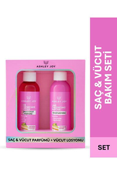 ASHLEY JOY Lime Cheesecake Matcha Saç Parfümü + Niacinamide İçeren Vücut Losy...