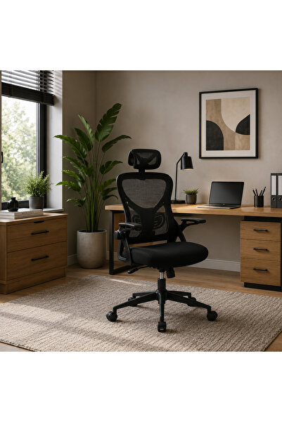 Adore Mobilya Action X Ergonomik File Sırtlı Yönetici ve Çalışma Koltuğu – Siyah