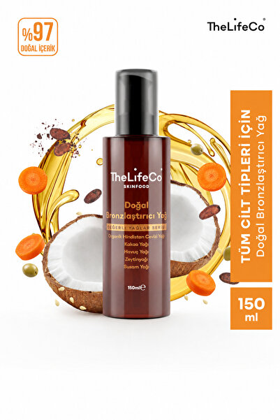 TheLifeCo Skinfood Değerli Yağlar Serisi Doğal Bronzlaştırıcı Güneş Yağı 150 ml