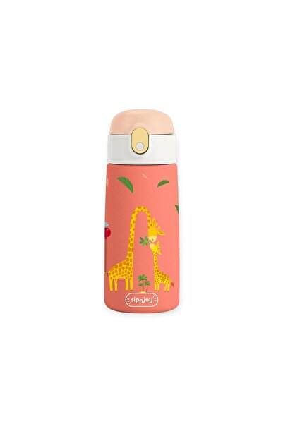 SipnJoy - Sipsquad Çocuk Su Termosu 480 Ml - Giggle Giraffe 1000-480-02