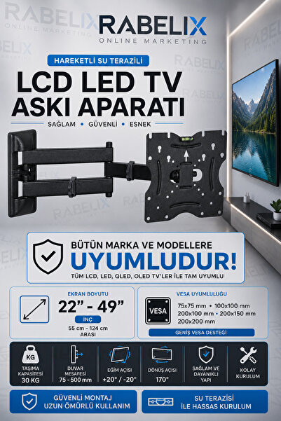 Rabelix Online Marketing Bütün Marka ve Modellere Uyumlu 22"inch 49"inch-55 E...