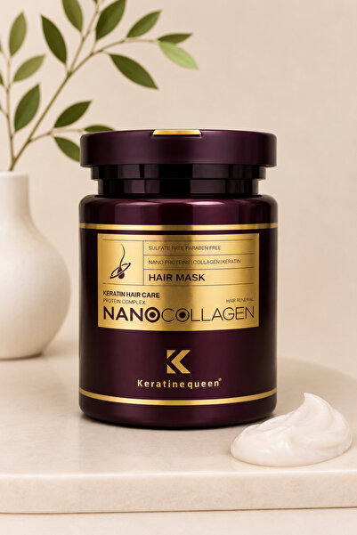 Keratine queen Keratin Queen Mască de Păr Nano Collagen 800 ml – Reparare Int...