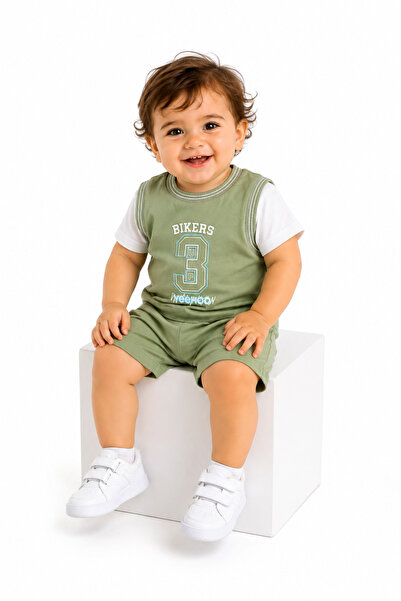 Harika KIDS Boy's Bikers Printed Short Sleeve Shorts Top and Bottom Set