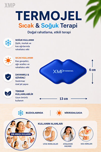 XMP Dudak Termojel, Sıcak Soğuk Kompres, Lacivert Kumaş Jel
