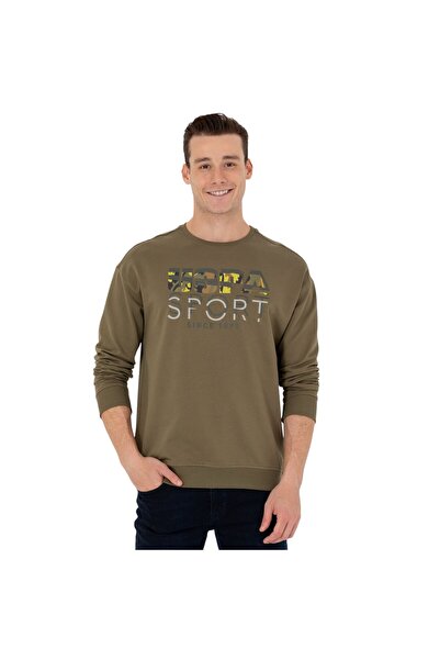 U.S. Polo Assn. سويت شيرت رياضي مريح للرجال ذو ياقة دائرية