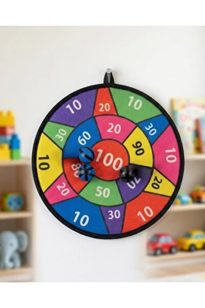 teknodayım Educational Dart Game Safe Velcro Target Board Set for Kids